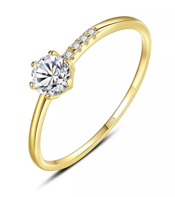 Inel din Argint 925 Placat Aur 14K Molde Finut si Deosebit 0.8g