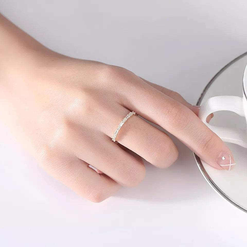 Inel din Argint 925 Placat Auriu 0.8g