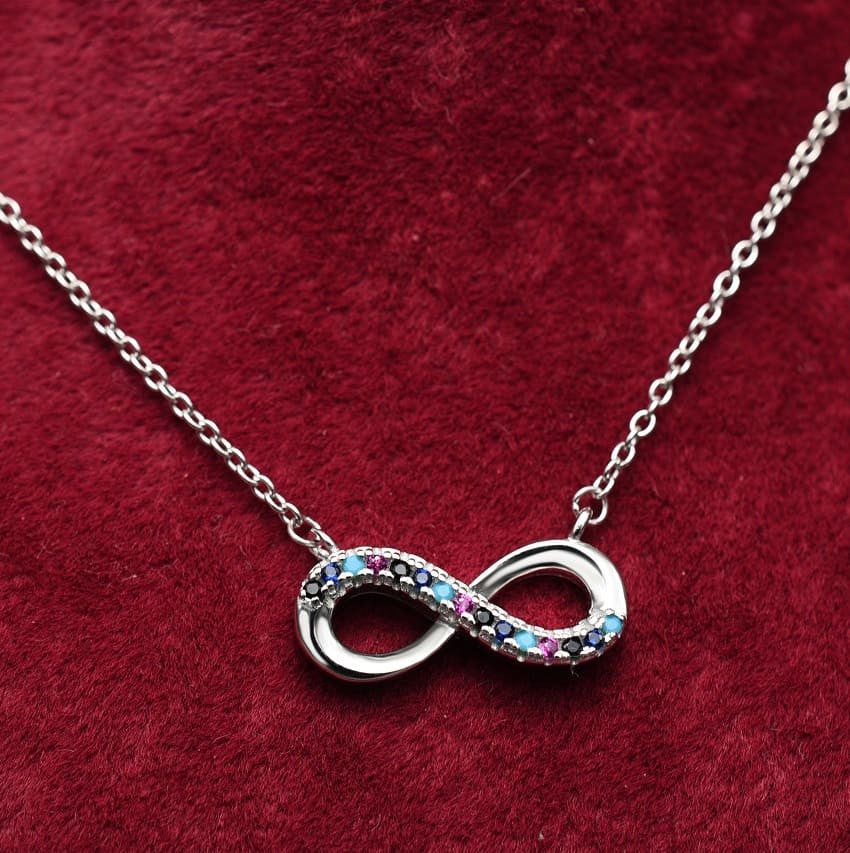 Lant din Argint 925 -INFINIT MULTICOLOR