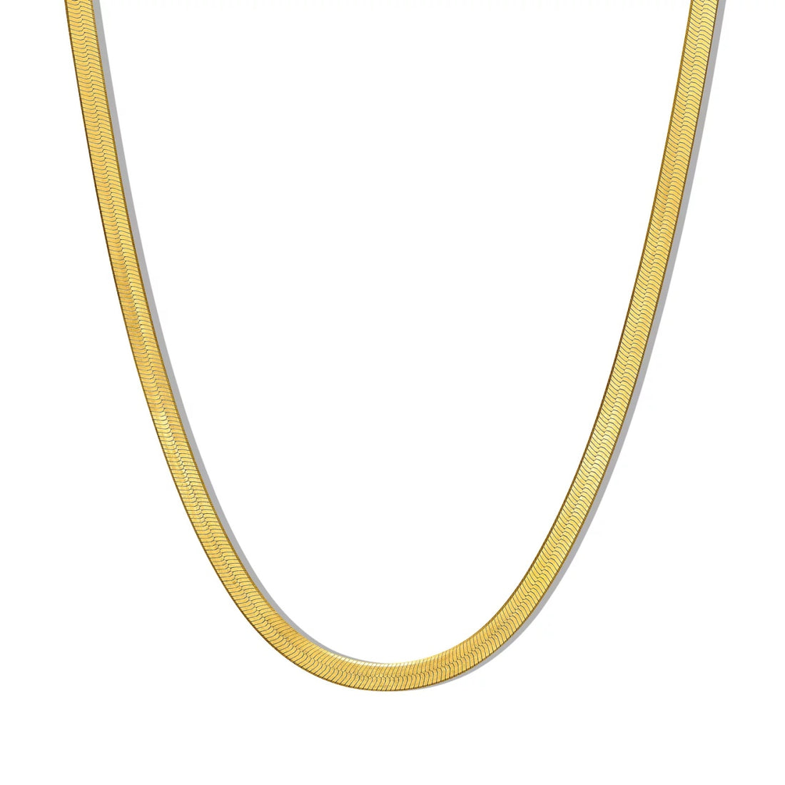 Lant din argint Golden Herringbone 41 cm, Argint 925, Pentru Femei