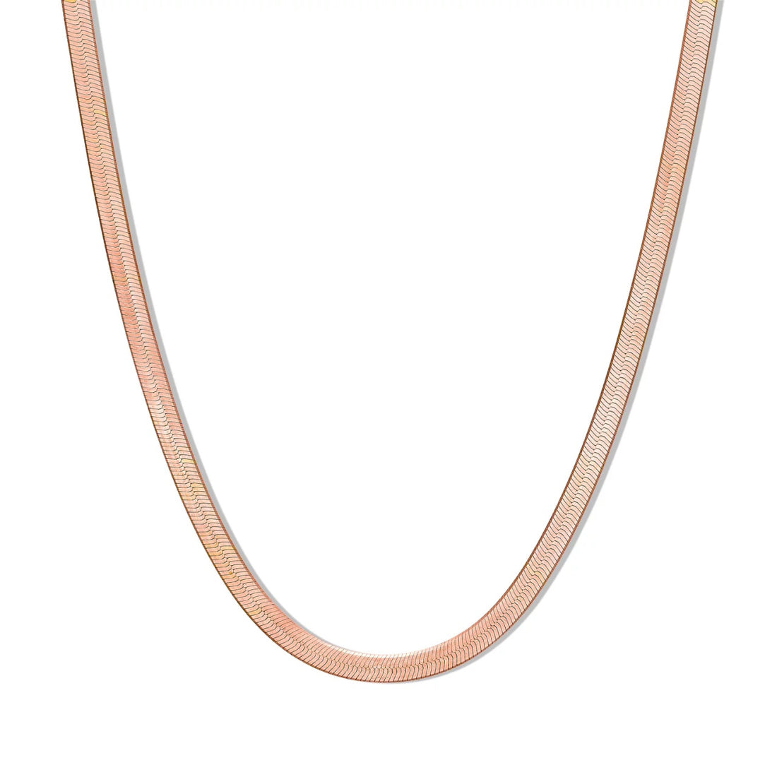Lant din argint Rose Gold Herringbone 41 cm, Argint 925, Pentru Femei