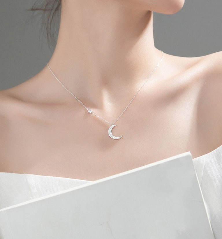 Lantisor Argint 925 Moon&Star LUNA&STEA