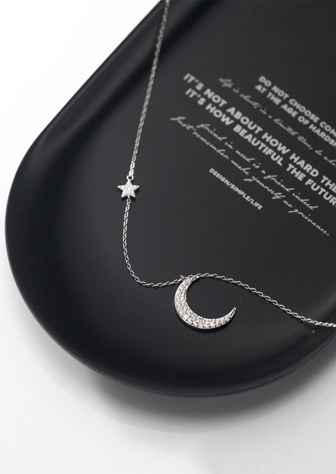 Lantisor Argint 925 Moon&Star LUNA&STEA