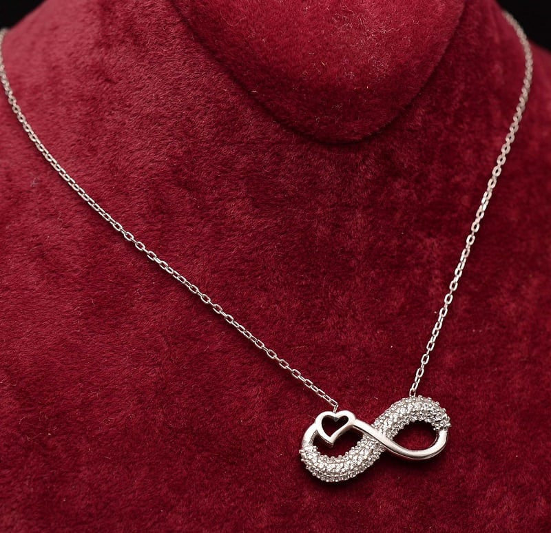 Lantisor Cu Pandativ DIn Argint 925 Infinity Love