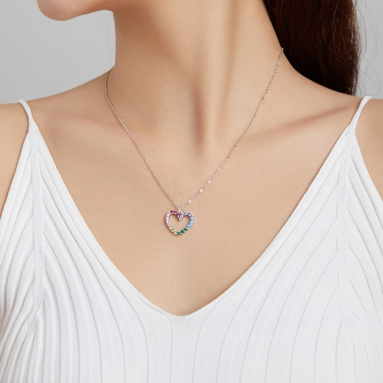 Lantisor Cu Pandativ DIn Argint 925 Inima Love 3.2g