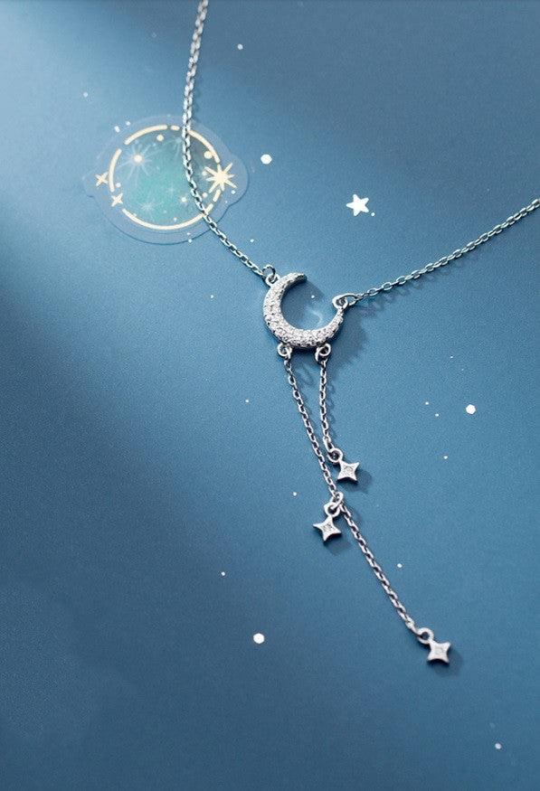 Lantisor Din Argint 925 LUNA SI STEA