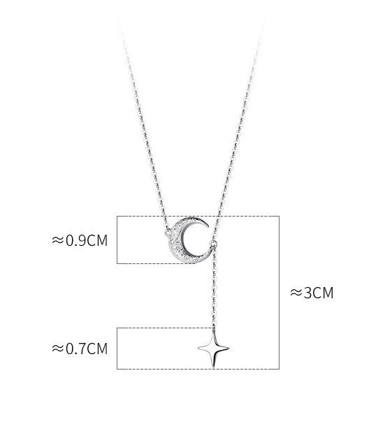 Lantisor Din Argint 925 LUNA SI STEA