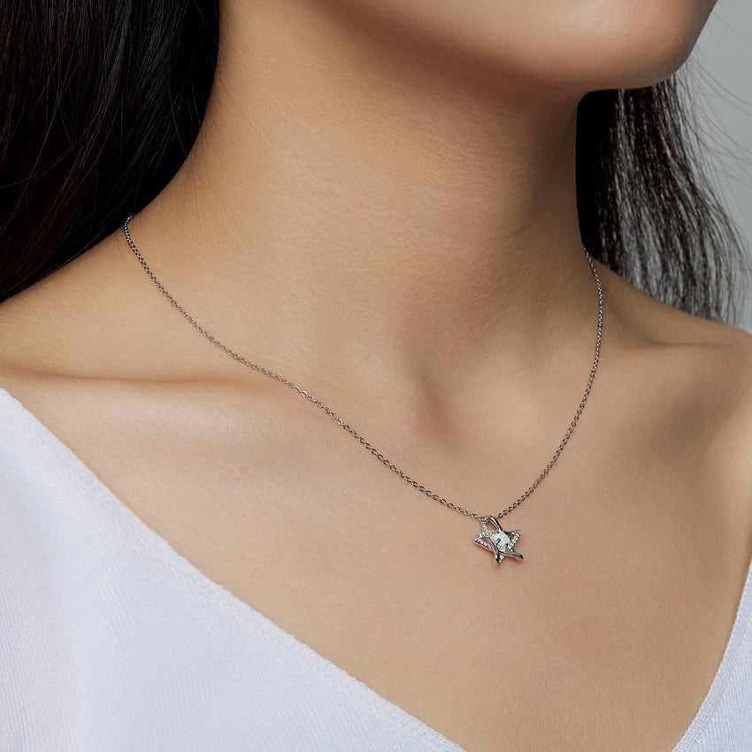 Lantisor Din Argint 925 OPAL STAR 2.5g