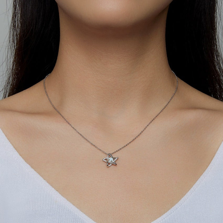 Lantisor Din Argint 925 OPAL STAR 2.5g