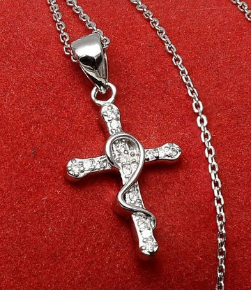 Lantisor Finut Din Argint 925 Si Cruciulita 3.7g