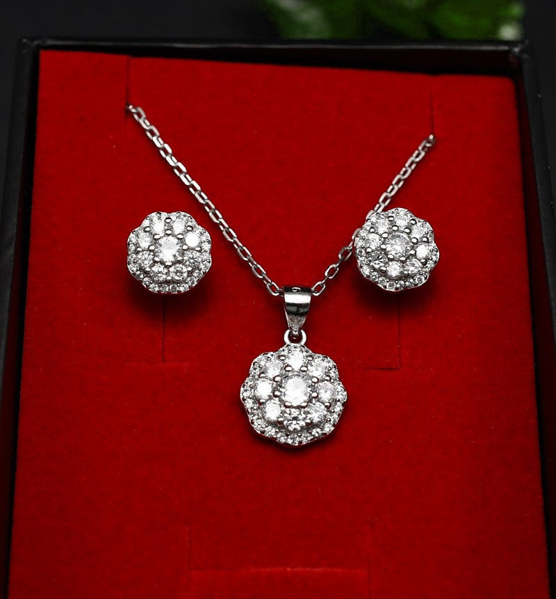 Set Argint 925 Cercei, Pandantiv, Lantisor Crystal Dream 6.5g