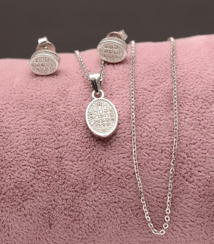 Set Argint 925 Rodiat Simple Whisper OVALI 10.5g