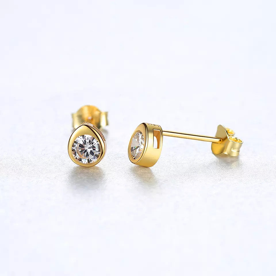Set Argint 925 de bijuterii fine geometrice placate pentru femei 2.28g
