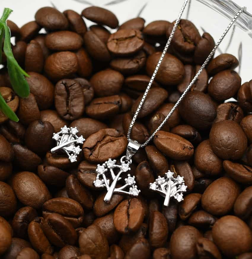 Set Argint 925 Pandativ Si Cercei COPACUL VIETII 4.4g