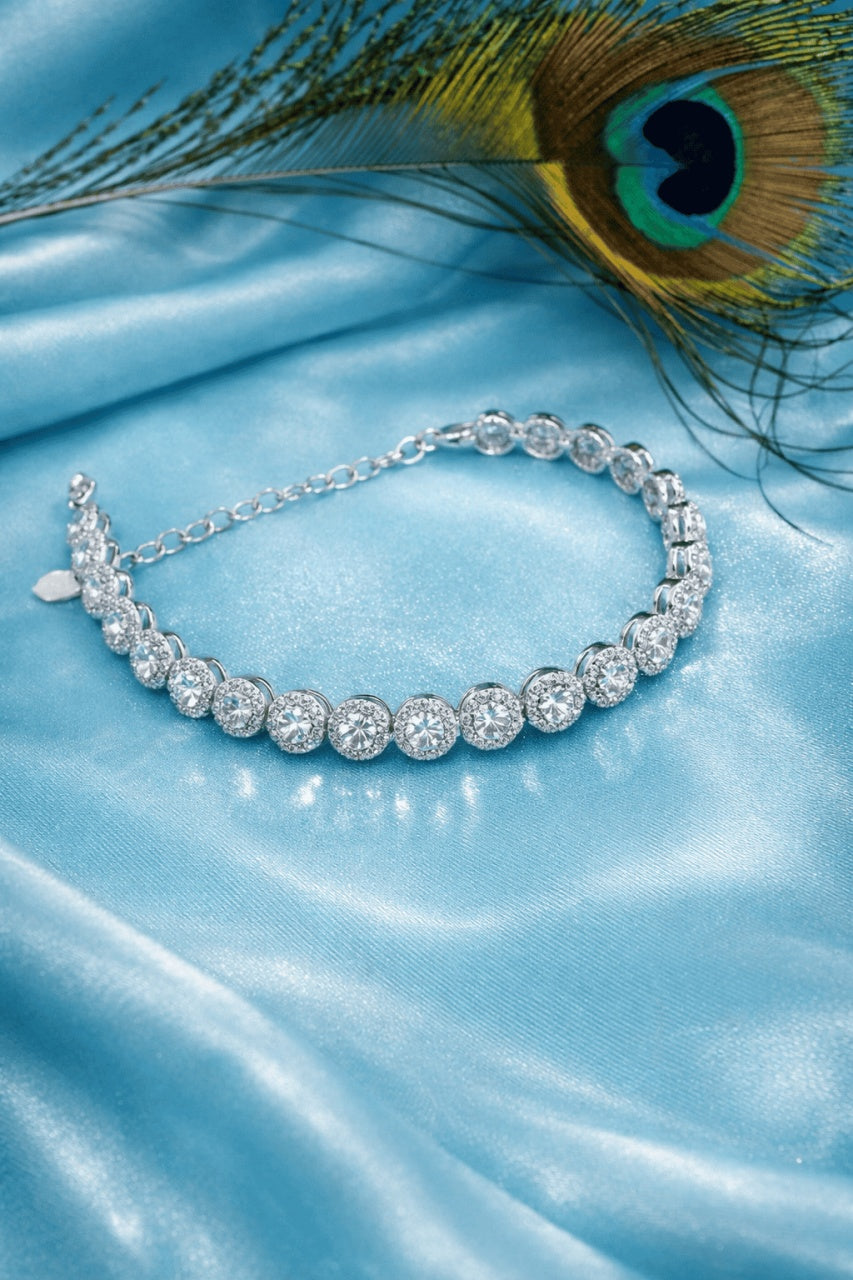 Set Colier și Brățară din Argint 925 cu Zirconii Pavate – Strălucire Elegantă și Design Fin SET 244E