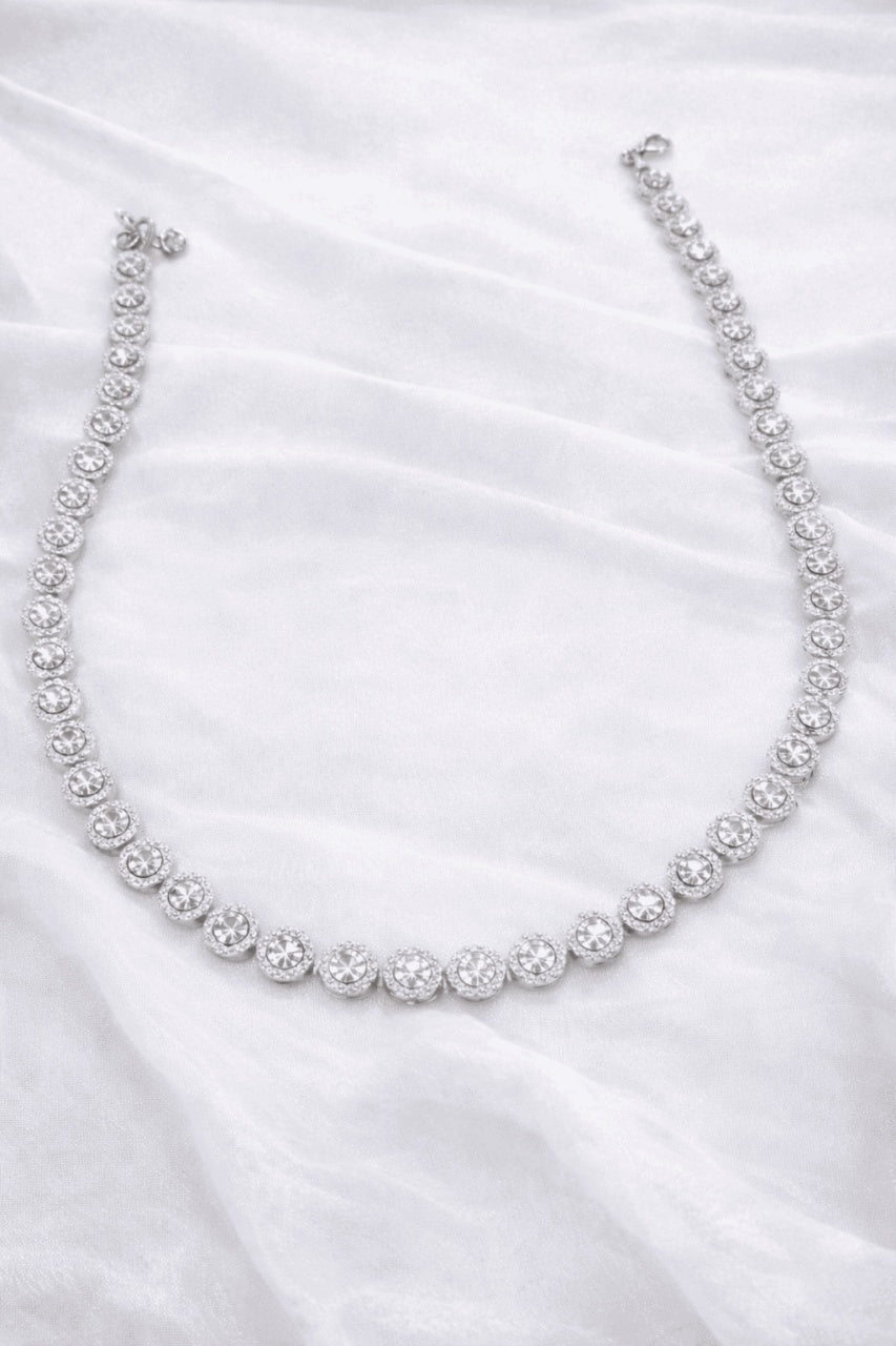 Set Colier și Brățară din Argint 925 cu Zirconii Pavate – Strălucire Elegantă și Design Fin SET 244E