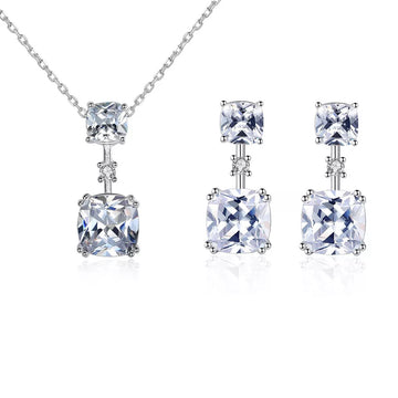 Set Colier si Cercei Din Argint 925 Cubic Zircon 3.7g