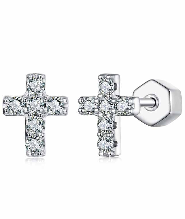 Set de Bijuterii Argint 925 cu Moissanite: Lănțișor, Pandantiv și Cercei