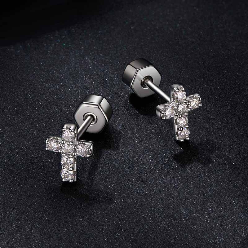 Set de Bijuterii Argint 925 cu Moissanite: Lănțișor, Pandantiv și Cercei