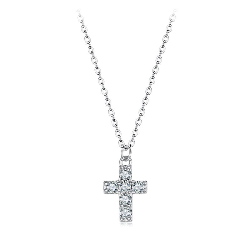 Set de Bijuterii Argint 925 cu Moissanite: Lănțișor, Pandantiv și Cercei
