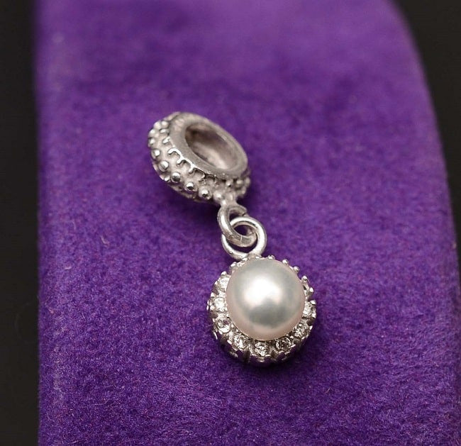 Talisman din Argint 925 cu Pandantiv Perla Eleganta si Cristal