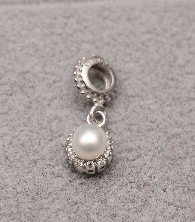 Talisman din Argint 925 cu Pandantiv Perla Eleganta si Cristal