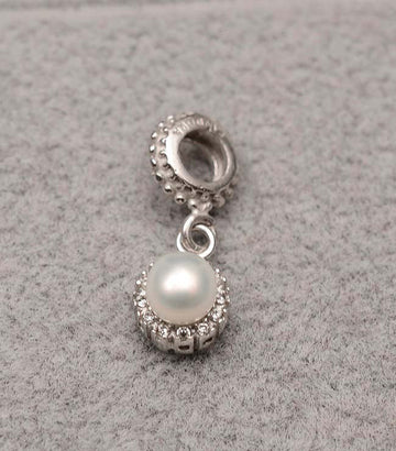 Talisman din Argint 925 cu Pandantiv Perla Eleganta si Cristal