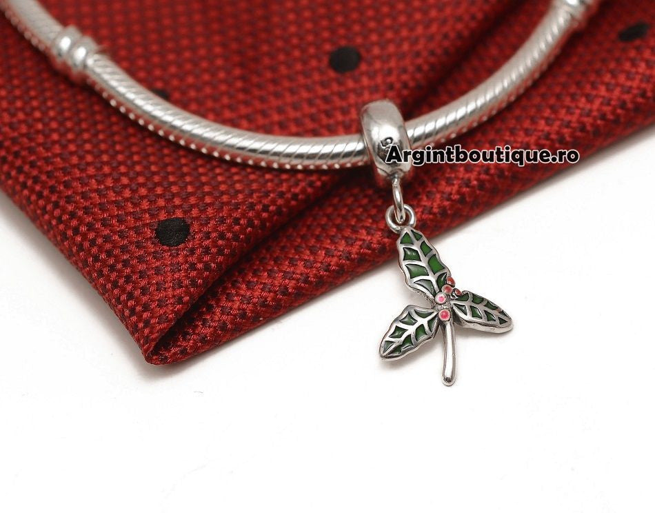 Talisman din Argint 925 -FRUNZA VERDE