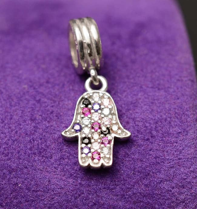 Talisman din Argint 925 Multicolor Fatima Hand