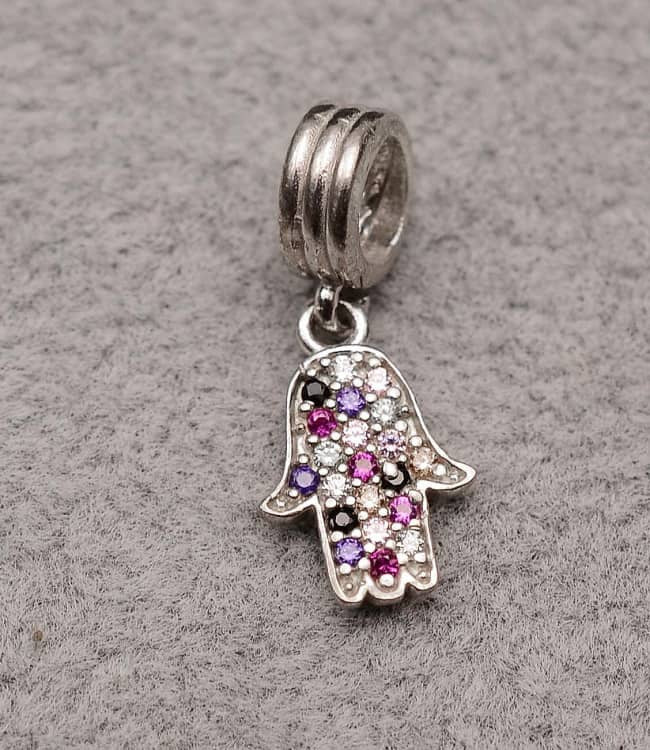 Talisman din Argint 925 Multicolor Fatima Hand